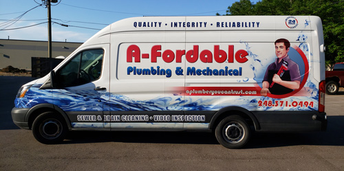 a-fordable plumbing truck